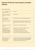 Maternity ATI Review&sol; Exam Questions & Detailed Solutions&period;