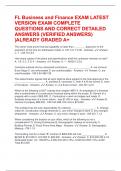 FL Business and Finance EXAM LATEST VERSION EXAM COMPLETE QUESTIONS AND CORRECT DETAILED ANSWERS &lpar;VERIFIED ANSWERS&rpar; &vert;ALREADY GRADED A&plus;