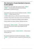 Fire Instructor 1 Exam Question & Answers &lpar;Latest update&rpar;&period;docx