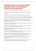 ISA 62443 IC34 Exam Questions With Reviewed 100&percnt; Correct Detailed Answers Guaranteed Pass&excl;