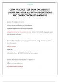 CEFM PRACTICE TEST BANK EXAM LATEST UPDATE THIS YEAR ALL WITH 450 QUESTIONS AND CORRECT DETAILED ANSWERS