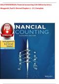 SOLUTION MANUAL Financial accounting 11th Edition by Jerry J&period; Weygandt&comma; Paul D&period; Kimmel Chapters 1 - 13 &vert; Complete