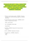 RYANAIR SECURITY FINAL EXAM PREP  2025&sol;2026 ACCURATE QUESTIONS  WITH CORRECT DETAILED ANSWERS &vert;&vert;  100&percnt; GUARANTEED PASS  <NEWEST VERSION> 