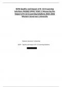 D296 Quality and Impact of K&ndash;12 E-Learning Solutions PASSED SPM2 TASK 3&colon; Measuring the Impact of K-12 E-Learning Solutions 2025-2026 Western Governors University