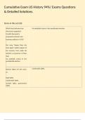 Cumulative Exam US History 94&percnt;&sol; Exams Questions & Detailed Solutions&period;