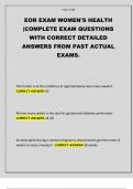 EOR EXAM WOMEN'S HEALTH &vert;COMPLETE EXAM QUESTIONS WITH CORRECT DETAILED ANSWERS FROM PAST ACTUAL EXAMS&period;