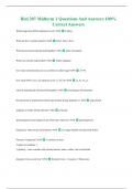 Biol 207 Midterm 1 Questions And Answers 100&percnt; Correct Answers