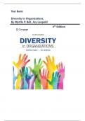 Test Bank For Diversity in Organizations&comma; 4th Edition by Myrtle P&period; Bell&comma; Joy Leopold  All Chapters