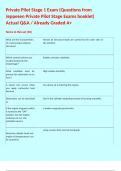 Private Pilot Stage 1 Exam &lpar;Questions from Jeppesen Private Pilot Stage Exams booklet&rpar; Actual Q&A &sol; Already Graded A&plus;