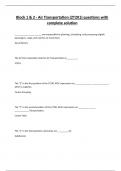 Block 1 & 2 - Air Transportation &lpar;2T2X1&rpar; questions with complete solutions