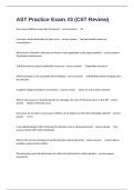 AST Practice Exam &num;3 &lpar;CST Review&rpar; Possible Questions And Answers 100&percnt; Accurately Solved&period;