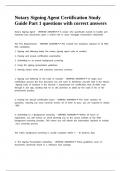 Notary Signing Agent Certification Study Guide Part 1 questions with correct answers
