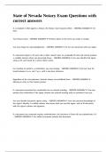State of Nevada Notary Exam Questions with correct answers