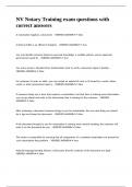NV Notary Training exam questions with correct answers