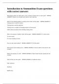 Introduction to Ammunition Exam questions with correct answers&period;