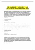 NR 224 EXAM 1 VERSION 1 & 2  QUESTIONS AND ANSWERS 2025 