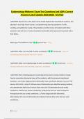 Epidemiology Midterm I Exam Test Questions And 100&percnt; Correct Answers Latest Update 2025&sol;2026 &vert; Verified
