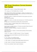 FMF Exam Questions Correct Answers New Update