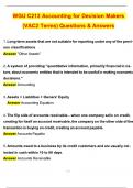 WGU C213 Accounting for Decision Makers &lpar;VAC2 Terms&rpar; Actual Exam &lpar;Latest 2025 &sol; 2026 Update&rpar; Questions and Verified Answers &vert; 100&percnt; Correct &vert; Grade A&plus;