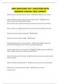 BMS 2038 EXAM TEST- QUESTIONS WITH ANSWERS VERIFIED 100&percnt; CORRECT