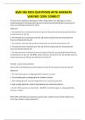 BMS 206 2025 QUESTIONS WITH ANSWERS VERIFIED 100&percnt; CORRECT
