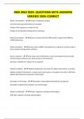 BMS 2062 2025- QUESTIONS WITH ANSWERS VERIFIED 100&percnt; CORRECT