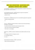 BMS 2042 DEFINITIONS- QUESTIONS WITH ANSWERS VERIFIED 100&percnt; CORRECT