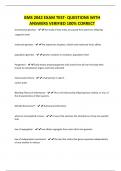 BMS 2042 EXAM TEST- QUESTIONS WITH ANSWERS VERIFIED 100&percnt; CORRECT