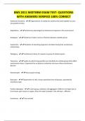 BMS 2011 MIDTERM EXAM TEST- QUESTIONS WITH ANSWERS VERIFIED 100&percnt; CORRECT