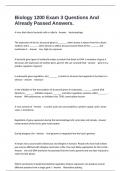 Biology 1200 Exam 3 Questions And Already Passed Answers&period;