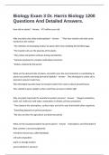 Biology Exam 3 Dr&period; Harris Biology 1200 Questions And Detailed Answers&period;