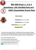 BIO 669 Exam 1&comma; 2&comma; & 3&colon; ALL IN ONE &lpar;2025 &sol; 2026&rpar;&colon; Actual Questions with Revised Correct Answers&comma; &lpar;A&plus; Guarantee&rpar;