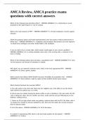 AMCA Review&comma; AMCA practice exams questions with correct answers