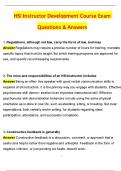 2025 HSI Instructor Development Course Exam &lpar;Latest 2025 &sol; 2026 Update&rpar; Questions and Verified Answers &vert; 100&percnt; Correct &vert; Grade A&plus;