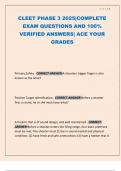 CLEET PHASE 3 2025&vert;COMPLETE EXAM QUESTIONS AND 100&percnt; VERIFIED ANSWERS&vert; ACE YOUR GRADES