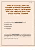 EXAM 4&colon; NSG 3130 &sol; NSG 3130 2025&vert;NEW VERSION&vert;FUNDAMENTAL CONCEPTS & SKILLS FOR NURSING PRACTICE II REVIEW&vert; QUESTIONS &100&percnt; VERIFIED ANSWERS