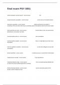 final exam PSY 3051assessment questions and answers verified solutions&period;