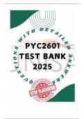 PYC2601 TEST BANK 2025 - QUESTIONS AND ANSWERS