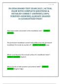 PA EFDA BOARD TEST EXAM 2025 &vert; ACTUAL EXAM WITH COMPLETE QUESTIONS & DETAILED CORRECT ANSWERS &lpar;100&percnt; VERIFIED ANSWERS&rpar; ALREADY GRADED A&plus;&vert;GUARANTEED PASS&excl;&excl;