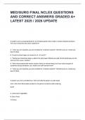 MED-SURG FINAL NCLEX QUESTIONS AND CORRECT ANSWERS GRADED A&plus; LATEST 2025 