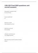 LRA 220 Final 2025 questions and correct answers&period;