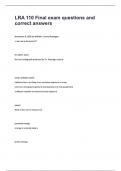 LRA 110 Final exam questions and correct answers