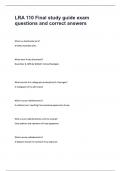 LRA 110 Final study guide exam questions and correct answers&period;