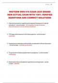 MIDTERM MSN 610 EXAM 2025 BRAND NEW ACTUAL EXAM WITH 100- VERIFIED QUESTIONS AND CORRECT SOLUTIONS&period;