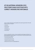 ATI RN MATERNAL NEWBORN 2023 PROCTORED EXAM QUESTIONS WITH CORRECT ANSWERS