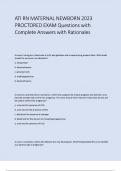 ATI RN MATERNAL NEWBORN 2023 PROCTORED EXAM Questions with Complete Answers 