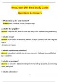 West Coast EMT Final Exam Study Guide &lpar;Latest 2025 &sol; 2026 Update&rpar; Questions and Verified Answers &vert; 100&percnt; Correct &vert; Grade A&plus; 