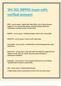3M 302 &lpar;RPPO&rpar; exam with verified answers