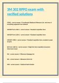 3M 302 RPPO exam with verified solutions 