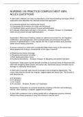 NURSING 155 PRACTICE COMPLEX NEXT-GEN NCLEX QUESTIONS